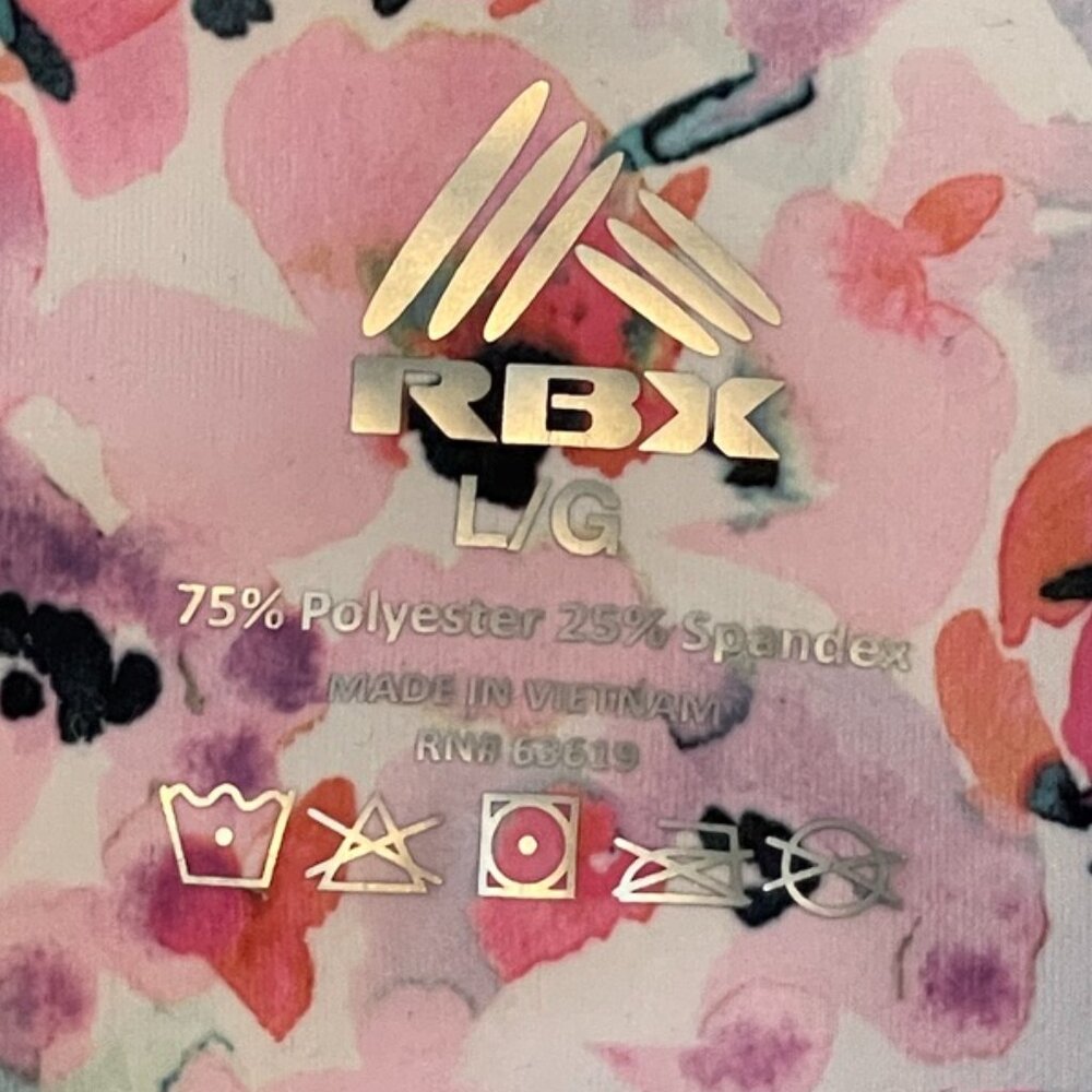 RBX Floral High Waist Leggings Size Large (L/G) - Picture 6 of 8
